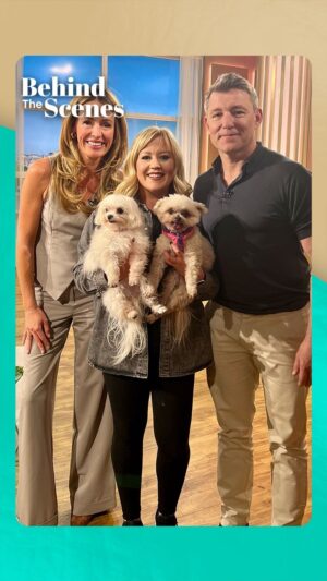 Ben Shephard Instagram - After stealing the spotlight on Saturday night’s Britain’s Got Talent, Lucy Heath coaches @benshephardofficial and @catdeeley in mastering some paw-some tricks with her talented dogs! 🌟

Prepare for some serious cuteness overload! 🐾

#ThisMorning #BGT #BritainsGotTalent #Dogs