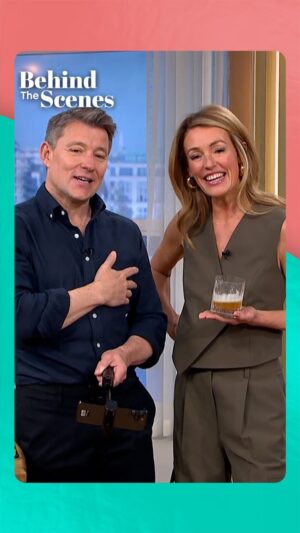 Ben Shephard Instagram - We couldn’t resist showing Ben and Cat the very first time they hosted the show in this exclusive behind-the-scenes clip! 🎬

#ThisMorning