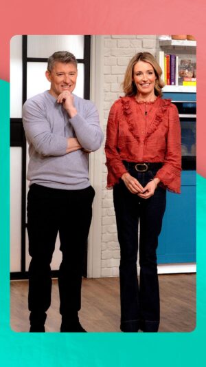 Ben Shephard Instagram - First week completed! ✅ Welcome to the family @benshephardofficial and @catdeeley! Same time next week? 🕙

#ThisMorning #BehindTheScenes #BenShephard #CatDeeley