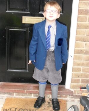 Ben Shephard Instagram - So around 14 years ago this little lad had his first day of school, full of joy, smiles and the most enormous shorts in the world! Today is Sam’s last full day of lessons before study leave starts for his A levels. It seems like only yesterday he was barely as tall as the letter box, now he barely gets through the front door!!! 
To anyone else sending their younguns off for the last day of school- where has the time gone??? Good news is we don’t look a day older right??? 😩🥹🤷🏻‍♂️
Good luck to them all for their exams and whatever comes next! 
By the way he never did grown into the shorts!! 🤣🤣
