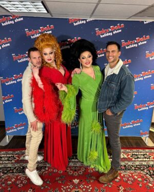 BenDeLaCreme Instagram - Jinkx & DeLa take Hollywood 🎄 our @dolbytheatre debut last night was incredible—what an audience!! And we got to catch up with some iconic lovely guests 🥹 (still thinking about @melissamccarthy saying this show is now going to be a yearly tradition for her and her family 🤯🥺) next up tonight: San Jose, then SF on Monday   Tuesday! Get your 🎟️ at JinkxAndDeLa.com 🖤
