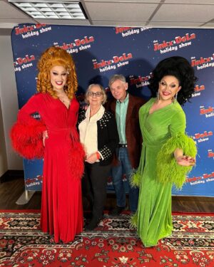 BenDeLaCreme Instagram - Jinkx & DeLa take Hollywood 🎄 our @dolbytheatre debut last night was incredible—what an audience!! And we got to catch up with some iconic lovely guests 🥹 (still thinking about @melissamccarthy saying this show is now going to be a yearly tradition for her and her family 🤯🥺) next up tonight: San Jose, then SF on Monday   Tuesday! Get your 🎟️ at JinkxAndDeLa.com 🖤
