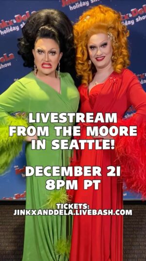 BenDeLaCreme Instagram - Y’all wanted a livestream? The Jinkx & Dela Holiday Show will be live-streamed from The Moore in Seattle, December 21 at 8pm PT! 

Tickets go on sale on Monday (18th) via JinkxAndDela.Livebash.com 🎄