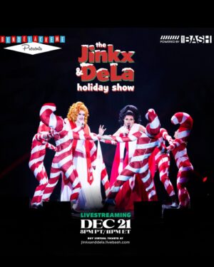 BenDeLaCreme Instagram - TONIGHT! Join our global LIVESTREAM of this year’s “The Jinkx & DeLa Holiday Show”—live from Seattle! Get your tickets at JinkxAndDeLa.LiveBash.com and tune in at 8pm PST / 11pm EST 🖤