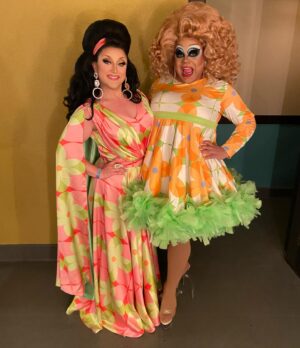 BenDeLaCreme Instagram - Tonight @spiciestmeatball and I raised some big bucks for a killer cause with @plannedparenthoodla at @shrinela - freedom of choice babeeyyyyy!! ❤️ #plannedparenthood #prochoice

Oh also this is one of my FAVORITE dresses from @theladyhyde 👗