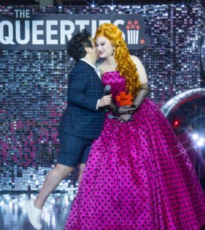BenDeLaCreme Instagram - We won a Queerty!! Thanks @queerty and everyone who voted for The @jinkxanddelaholiday Show in the best live theater category! I’m so proud and blessed to work with the amazing group of people who bring this tour to life each year and it was wonderful to celebrate with @thejinkx and @gus_lanza and a whole slew of fab folks from our community. Look! I even remembered to take two selfies! (Sorry to cut off your watermark @polkimaging - Instagram is a cruel mistress.)

#queerties