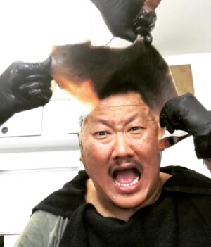 Benedict Wong Instagram - They said it will grow back!!
#Halloween #shortbackandsides