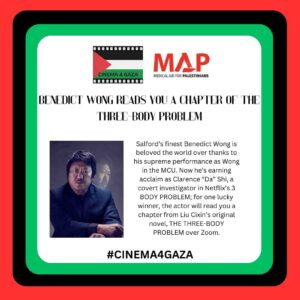 Benedict Wong Instagram - The auction has begun. @cinema4gaza in aid @medicalaidpal . Place your bids or please donate .lot #196 link in Bio 🙏🏾❤️ don’t just comment , donate £10 /£20 xx