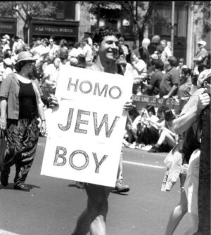 Benj Pasek Instagram - Vibes. 

1992 Gay Pride March in NYC. Photographed by Harry Stevens and found in the Center’s National History Archive. Reposted from @rebootjewish