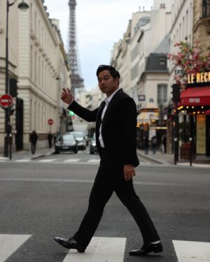 Benjamin Alves Instagram - Mind in Manila,
Heart is in Paris. 🇫🇷 

Beautiful velvet tuxedo from our friend @francislibiran8 🤵🏻 
Thank you @francislibiran for the generosity. ❤️