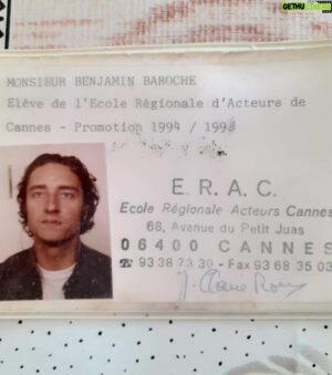 Benjamin Baroche Instagram - Ma carte d'étudiant lors de ma première année à L'ERAC 
Superbe lieu d'enseignement pour moi et rencontres extraordinaires.