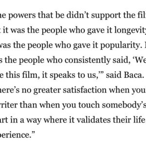 Benjamin Bratt Instagram - To you true fans, our sincere gratitude. This is your film. After 30 years of viewing, your love and support have made BIBO a timeless classic. 
Lead by our fearless director Taylor Hackford, pulsing with the eternally beating heart of poet/writer Jimmy Santiago Baca, and flowing with more passion and artistry than can be named here — including the unforgettable performances of @jesseborregoofficial, @damianchapaofficialpage and so many others — this film belongs to you. The people.

Que viva la cultura de nuestra gente. Que viva Los Vatos Locos!
LA Times article link in bio!!