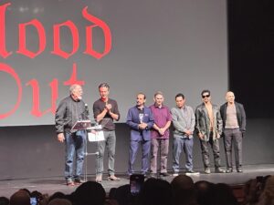 Benjamin Bratt Instagram - The BIBO photo book is out! Thank you to @calstatela for hosting this epic 30th anniversary screening event, and to all the gente that came out in the rain to support—you’re the reason why this classic lives on, so GRACIAS!
An amazing reunion of cast and crew, and even maestro Bill Conti (who did the film’s score) was there! Special thanks to El Jefe Taylor Hackford, magician/scribe Jimmy Santiago-Baca, and the unflappable Katherine Moore for getting this done in style!
 
#VatosLocosForever 
@merrickmortonphoto