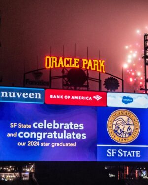 Benjamin Bratt Instagram - Dear graduates of San Francisco State University’s Class of 2024 - So inspiring to join in on the energy and passion of you future leaders and change makers @oraclepark, AND an incredible honor to receive a Doctorate of Fine Arts (!!) from University president Lynn Mahoney and trustee chair Wenda Fong.

Thanks for including me — may you continue to strive for and achieve your wildest dreams!! 🙌🏽❤️🙌🏽