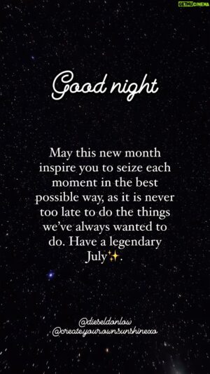 Benjamin Donlow Instagram - End your day with the most peaceful thoughts, take a deep breath, place your hand on your heart, close your eyes and be still ✨.

May this new month inspire you to seize each moment in the best possible way, as it is never too late to do the things we’ve always wanted to do 💖.

Tomorrow is a brand new day, 
make a wish and never lose sight of your hopes, goals and dreams✨💖.

Good night 🌙 

With light, love and gratitude:
Amanda & Diesel 

✨☀️Follow @create.your.own.sunshinexo and  @dieseldonlow for daily 💖, positivity and motivational content✨☀️

Like: Comment: Share ✨💖🌈

Video credit: @astrospaceq 

#mindfulaffirmations #affirmations #gratitude #love #entrepreneur #youngstown #toronto #muses #goodnight #universe #universe #theuniversehasyourback  #fyp #message #foryou #dreams #overcomer #inspiration #createyourownsunshinexo #diseldonlow