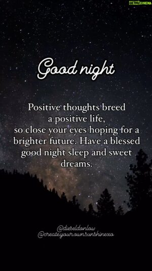 Benjamin Donlow Instagram - End your day with the most peaceful thoughts, take a deep breath, place your hand on your heart, close your eyes and be still ✨.

Positive thoughts breed a positive life, 
so close your eyes hoping for a brighter
future. Have a blessed good night sleep 
and sweet dreams💖.

Tomorrow is a brand new day, 
make a wish and never lose sight of your hopes, goals and dreams✨💖.

Good night 🌙 

With light, love and gratitude:
Amanda & Diesel 

✨☀️Follow @create.your.own.sunshinexo and  @dieseldonlow for daily 💖, positivity and motivational content✨☀️

Like: Comment: Share ✨💖🌈

Video credit: @jordan_decoster 

#mindfulaffirmations #affirmations #gratitude #love #entrepreneur #youngstown #toronto #muses #goodnight #universe #universe #theuniversehasyourback  #fyp #message #foryou #dreams #overcomer #inspiration #createyourownsunshinexo #diseldonlow