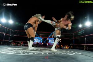 Benjamin Maurice Webb Instagram - @voladorjrcmll logró obtener una espectacular victoria en un intenso duelo ante @trentseven7 durante el evento Uprising 2023 de @revprouk 

#CMLL #LuchaLibre #VoladorJr #RevProUK #RevPro