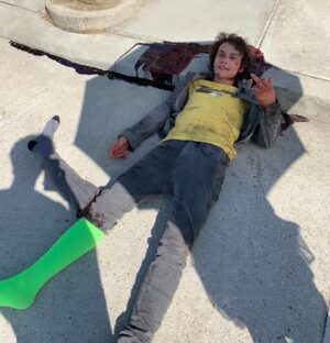 Benjamin Wadsworth Instagram - Back when @hunterdoohan hit me with a car. 
#yourhonor