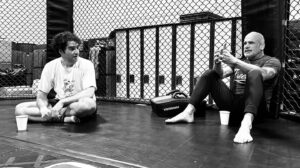 Benny Safdie Instagram - @basruttenmma destroyed me on the pads in the ring and it was the honor of a lifetime. @gregrementer with the 📸