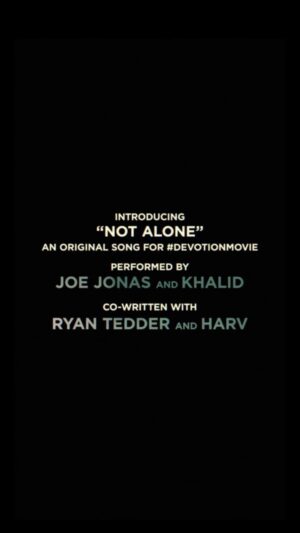 Bernard Harvey Instagram - Introducing “Not Alone” - an original song for @DevotionMovie performed by @joejonas and @thegr8khalid, co-written with @Ryantedder and @Harv. #DevotionMovie is exclusively in movie theaters November 23.