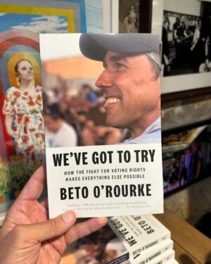 Beto O'Rourke Instagram - I’m traveling the next few weeks to talk about “We’ve Got to Try” — how the right to vote was won and what it will take to keep it. (Dates/cities at link in bio)

Given the attacks on voting rights in places like Texas… the level of political violence and terrorism across our country (El Paso in 2019)… the attempt to overturn the 2020 Presidential election… it hasn’t always been clear to me that we are going to make it. 

But after writing this book, I feel a lot better about our chances. 

It helped me understand that the people who made our democracy possible — who overcame the white primary in Texas, who gave LBJ the power to pass the Voting Rights Act, who won the victories big and small all across this country that brought more Americans into what “we the people” means — have proved that we can overcome the challenges before us today. We’ve overcome them before, against much greater odds. 

They give us heart and hope… confidence in the work ahead.

They remind us that ACTION is the antidote to despair... that we’ve got to stay in the fight, because no victory — whether the VRA in ’65 or Roe in ’73 or those that guarantee the rights and freedoms we take for granted today — is ever final. 

They teach us that no matter what, we’ve got to try.

See you out there.