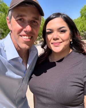 Beto O'Rourke Instagram - She’s getting it done! 

Diana became a VDR on Friday and today she registered 7 new voters at UTEP. 

Imagine if each of us did that and registered 7 voters a week, stayed in touch with them and helped them make a decision to vote in November. 

You can sign up to do it with Powered by People through the link in my bio.