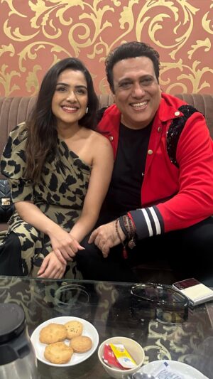 Bhavna Choudhary Instagram - Thank you @govinda_herono1 sir for making me feel like at home always and being so generous with your love and care. You’re like family, and a true gem and I can’t thank you enough for being a constant support ❤️✨