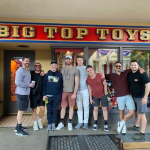 Billy Eichner Instagram - I adopted these 7 mostly middle-aged gay men and brought them to Disneyland as a little treat. (Apparently other people bring children?) We had the BEST time. And you must try the Avengers-branded chicken shawarma - surprisingly delicious! Thank you to my dear friend and colleague Mickey Mouse and all my friends @disney and @disneyland for a perfect day. I’ve been going to Disney parks since I was 5. It never, ever disappoints! 💫
