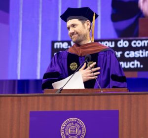 Billy Eichner Instagram - It was one of the biggest honors of my life to give the graduation speech at @northwesternu this year - specifically the School of Communication- which I graduated from as a theater major 25 years ago. (!!!) Northwestern is one of my favorite places in the world. I cannot imagine my life personally or professionally without having gone there. The friends I made there - not to mention my acting teacher, the glorious and beloved MARY POOLE - changed my life for the better in just about every way and I underestimated how emotional it would be to return to campus and speak to the graduating seniors. I love Northwestern and the friends I made there very much. Thank you to everyone who made it happen, especially Dean Johnson, and graduating senior @orlylewittes who gave me a truly hilarious introduction. And thanks always to Mary Poole, who retired from teaching but came to watch my speech and made me cry in the best possible way (Mary’s with me in the last few photos). Huge congrats to all the graduates and thanks again. It meant so much to me. GO CATS. 💜💜💜