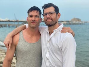 Billy Eichner Instagram - Bros is now streaming on Amazon @primevideo! Perfect for Easter, Passover or Indictment celebrations! Here are some BTS moments I’ve never posted before, including the @maddowshow cookie that got cut from the movie, flawless cameos from @kchenoweth @benstiller @amyschumer and @therealdebramessing - and an amazing moment with @therealtsmadison and @misslawrence at the end. Enjoy! ❤️