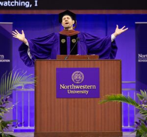 Billy Eichner Instagram - It was one of the biggest honors of my life to give the graduation speech at @northwesternu this year - specifically the School of Communication- which I graduated from as a theater major 25 years ago. (!!!) Northwestern is one of my favorite places in the world. I cannot imagine my life personally or professionally without having gone there. The friends I made there - not to mention my acting teacher, the glorious and beloved MARY POOLE - changed my life for the better in just about every way and I underestimated how emotional it would be to return to campus and speak to the graduating seniors. I love Northwestern and the friends I made there very much. Thank you to everyone who made it happen, especially Dean Johnson, and graduating senior @orlylewittes who gave me a truly hilarious introduction. And thanks always to Mary Poole, who retired from teaching but came to watch my speech and made me cry in the best possible way (Mary’s with me in the last few photos). Huge congrats to all the graduates and thanks again. It meant so much to me. GO CATS. 💜💜💜