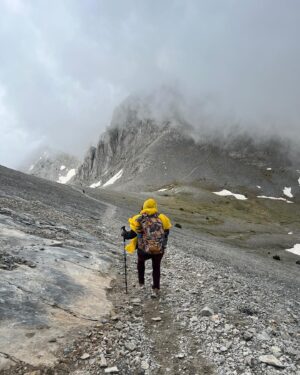 Bj Gruber Instagram - We reached the top of Mount Olympus yesterday. What an incredible hike and not for the faint of heart. Even as an experienced rock climber, the exposure was effecting me. There is several hundreds feet of no fall scramble to reach the pantheon of the gods. The peak behind me is the highest point in Greece named Mytikas. #hike #scramble #adventure #travel