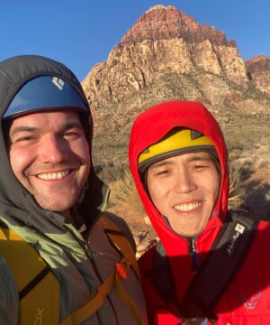 Bj Gruber Instagram - Hi, I’m BJ Gruber. I grew up in Richmond, VA. My family often went camping & beaching. It was the ‘90’s, so we still played outside. At my grandmother’s lake house, we’d swim & ski out on the water during the summer.

I'm pansexual, a word I didn’t know growing up. I came out as bi at 16, but went back in because… VA. I came out again in college when I met someone. It’s an odd feeling: I've never felt gay or straight & fully accepted by either community. I amorphously fall in the middle. If dating a man, heterosexuals felt I was always gay & just pretending to be straight. If I dating a woman, LGBTQ folks would treat me like I was never gay & thus not in the tribe. So here I am, pansexual, which leaves me the freedom to exist at least in acceptance within myself. My pansexuality means that who someone is as a person (their integrity, honesty, character, responsibility, willingness to put up with my eccentricities, etc…) is the primary basis for my interest in them. Everything else is tertiary.

Parks have helped me find peace within myself. That solace has given me the clarity to understand what I believe in & who I want to be.

I haven’t been to nearly as many National Parks (NP) as I’d like, but I often visit state parks in VA & NY, where I enjoy hiking with Rachel, my partner (also queer) & rock climbing my friends Richard & Trevor. I’ve been lucky enough to visit Red Rocks NPS site in NV & Grand Canyon & Yosemite NPs.

Every landmark feature at Yosemite could be its own destination. It’s like someone designed Yosemite in a lab to be the most beautiful place possible & then gave it to us. I find it to be a more compelling ontological argument than the human body.

Rock climbing & hiking give me peace of mind that I can't find on NYC streets. My mom thinks I'm a thrill seeker, but it’s actually the opposite. When I’m on the sharp end 1000s of ft in the air, there is only silence. It’s me, the rock, & a dear friend through 70m of nylon umbilical cord (also birds & sometimes snakes).

I'd tell my younger self to be honest about who you are & never apologize for it. I urge everyone else to do the same.

Relationship status: Engaged 💍 (under the Northern Lights)