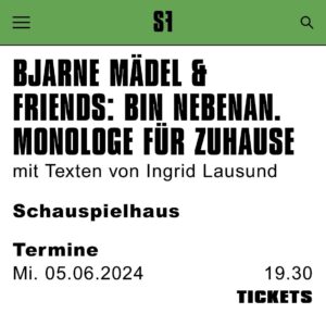 Bjarne Mädel Instagram - #bin nebenan #Lesung Frankfurt am Main @schauspiel_frankfurt #gibt noch Karten  @katrinwichmann @speaklow_berlin #wenns nicht voll wird, ich so Katzenfoto
