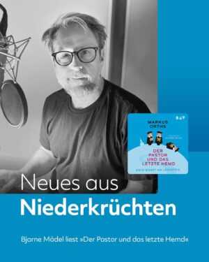 Bjarne Mädel Instagram - @bjarnemaedel liest die Fortsetzung des Bestsellers »Tante Ernas letzter Tanz« von @markusorths! Hier gibt’s für euch einen kleinen Einblick ins Hörbuchstudio.

Wunder geschehen: Der Pastor Kasper macht sich nackig – und zwar am Altar und vor den Augen seiner treuen Schäfchen. Das hat seine Gründe und wächst sich zu einem echten Kriminalfall aus. Irma und Klärchen ermitteln.

»Mit Bjarne Mädel liest genau der richtige Schauspieler diesen Text. Ein absoluter Glücksfall.« NDR Kultur

Das Hörbuch »Der Pastor und das letzte Hemd« von Markus Orths findet ihr ab sofort überall im Buchhandel und als Download!

@sven_stricker @auraton_studio_berlin #derpastorunddasletztehemd #tanteernasletztertanz #ewigwährtamlängsten #niederkrüchten #bjarnemädel #markusorths #hörbuch #hörbücher #hörbuchliebe #bookstagramgermany