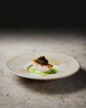 Björn Frantzén Instagram - Kinki from Fukuoka served with Zén Réserve caviar, fermented fennel & white asparagus at @restaurantzen.sgp
