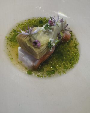 Björn Frantzén Instagram - Test kitchen Saturday for summer:

Steamed kinmedai, Japanese mustard and ramson emulsion, artichoke barigoule, tomato and shiso broth 

Milk bread, otoro tartar, caviar, sudachi crème fraiche and chives

Strawberries and raspberries, aged balsamic vinegar, Oolong tea, violets and matcha waffles 

@restaurantfrantzen