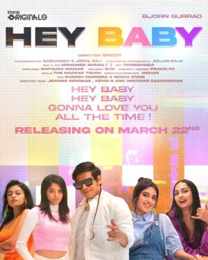 Bjorn Surrao Instagram - Super Stoked to present too you 
' Hey Baby ' ♥️🎶 A happy , feel good ride ahead ! Really hope you guys enjoy the Music ! Spread the love ! 🙏🏾 #heybaby

Huge ups to the team behind it for their tremendous hardwork and dedication 🙏🏾💪🏾♥️ you guys are awesome ! 🥂

Music Video out on 22nd March ! 🤙🏾🎬📺 
@thinkmusicofficial

______________

Direction 
@baddy29 

choreographers 
 @sabharish_ramachandran 
@joyel2305 

Director of photography 
 @arjunrajadft

Edit & VFX 
 @i_mohamedakram

Lyrics 
@jagadeeshkanna

Music Team

@aditya_heda11 
@carlthebass 
@suraj_g_shankar 
@fenny_daniel 
@finnydavid 
@rupendar_venkatesh 
@magibecks 

Creative Consultant
@shilpaiyer

Executive Producer 
 @mohan_1123

Costumes 
 @mathura.manian

Art 
@vikneshwart

COLORIST 
 @the_cuts_maker

PUBLICITY DESIGNS 
@pravin.pk_

STILLS 
@themadrastouch, @siddharth_ramadass
 
DIRECTION TEAM 
@jerome_remigias, @imayavan_dasaradhan, @kevin_n_official

PRO
 @donechannel1

_______________________

#independentmusic
#dancehall #reggae  #independentartist
#cinema #kollywood #bjornsurrao  #musicians #instavidoftheday #musicproducer  #vibes #spotifyindia  #chennairepresent  #spotifyforartists  #doctormovie  #jigarthandamusic #thinkoriginals 
#retro #pop #newmusic #newrelease #instamusic #instamusicians