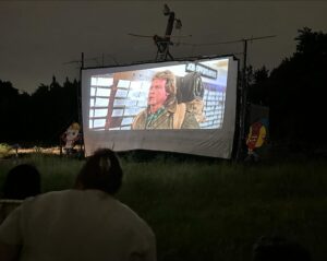 Blaine Gibson Instagram - Keeping up the yearly tradition of taking a group of my friends to a random place in Austin and forcing them to watch one of my favorite movies. This year, John Carpenter’s They Live.

Thankful for all my friends who are always ready to kick ass and chew bubble gum, even when they run all out of bubble gum ❤️