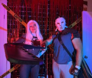 Blaine Gibson Instagram - Danny Phantom and Casey Jones

-Yes,I carried a golf bag filled with various sporting goods
-No, nobody knew who I was (except @jackpattillo)
-Yes, my girlfriend’s butt looked incredible

No further questions. 🐢