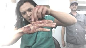 Blair Redford Instagram - Little BTS shenanigans from last nights @thegiftedonfox  episode. Seemed Halloween appropriate. Our SFX makeup team always killing it: @mark_nieman @coreymakeup