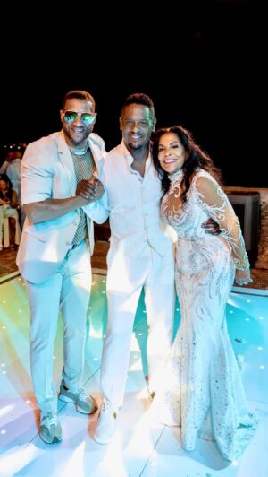 Blair Underwood Instagram - #FIRSTDANCE The only song we both agreed/insisted on for our First Dance was the classic WITH YOU by Tony Terry. When Josie told me that this was one of her all time favorite songs, she had no idea that I had the great privilege of directing the music video 32 years ago. So what’s a groom to do but pick up the phone & ask Tony if he’d fly to the Dominican Republic & surprise everyone, especially Josie by singing WITH YOU live. The look on her face was priceless when Tony started singing live. And if that wasn’t enough, after the fireworks show, he graced us with his latest song #INSPIRED. This best-kept-secret could not/would not have happened were Tony Terry not the the generous & humble human that he is. Tony, Bruh, I will forever be grateful for your generosity & enthusiasm in pulling off this surprise appearance. Folks are still talkin’ bout it!  @nientatl @howelltalentrelations pc:@martinameztoyphotography Gown by: @bridesbynona Hair & Make Up: @glamourbyshaniqua @isaia @caribbean_celebrations_rd @wallmanpr pc:TheresaCalcos