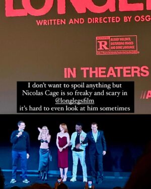 Blair Underwood Instagram - Last nights premiere was off the chain and sufficiently scary as hell for everyone! #Nicholascage’s performance as LONGLEGS is worth the price of admission alone. Definitely a ride worth taking starting this Friday July 12th only in the theaters & only if you dare…@longlegsfilm @neonrated @maikamonroe #OzPerkins #nicholascage @aliciawitty @egyptianla