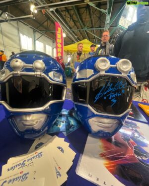 Blake Foster Instagram - 🔵💙 It’s moments like these that remind me why I love being a part of the Power Rangers fandom. ✨ Signing my very own Turbo Blue Ranger helmet at Comic Cons is an honor and a privilege. To all the fans who stopped by, thank you for your unwavering support and for sharing in this incredible journey with me. Your passion fuels mine, and together, we’re a force to be reckoned with. #BLUECREW ⚡️ Let’s keep spreading positivity and embracing the power of being true to ourselves. 💪💙 #TurboBlueRanger #ComicConMoments #PowerRangersFandom