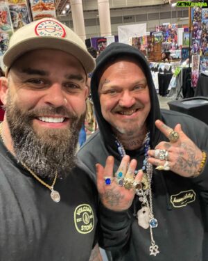 Blake Foster Instagram - Feeling an abundance of love and pride for @bam__margera on this incredible milestone of sobriety! Your journey is a testament to your strength and courage.  From the lil town in London Isle of Wight to New Orleans Fan Expo . Here's to many more successes and beautiful moments ahead! 🌟❤️ #FriendshipGoals #SoberJourney #HeartfeltCongratulations #BamMargera #BlakeFoster #PowerRangers #Jackass