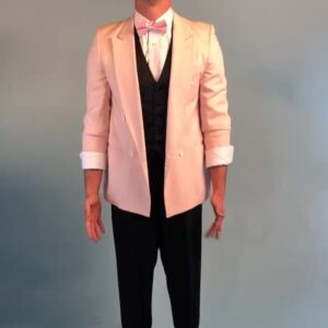 Blake Jenner Instagram - Why am I wearing this super awesome pink tuxedo? Check out @what_if on @netflix and find out. Now available to binge 😎😎 🙌🙌✌️