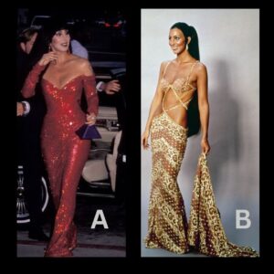 Bob Mackie Instagram - So which one of these Bob Mackie designs are you wearing on New Year’s Eve? A or B? ✨ Comment below!