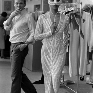 Bob Mackie Instagram - Wishing you all a Happy New Year! ✨🎊

Bob Mackie and model pictured wearing his 1984-85 resort collection #BobMackie #MackieMagic