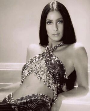 Bob Mackie Instagram - Happy Birthday @cher 

Pictured wearing a Bob Mackie design. #mackiemagic