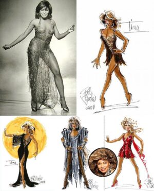 Bob Mackie Instagram - Happy Birthday @tinaturner! 
.
Costumes & sketches by Bob Mackie